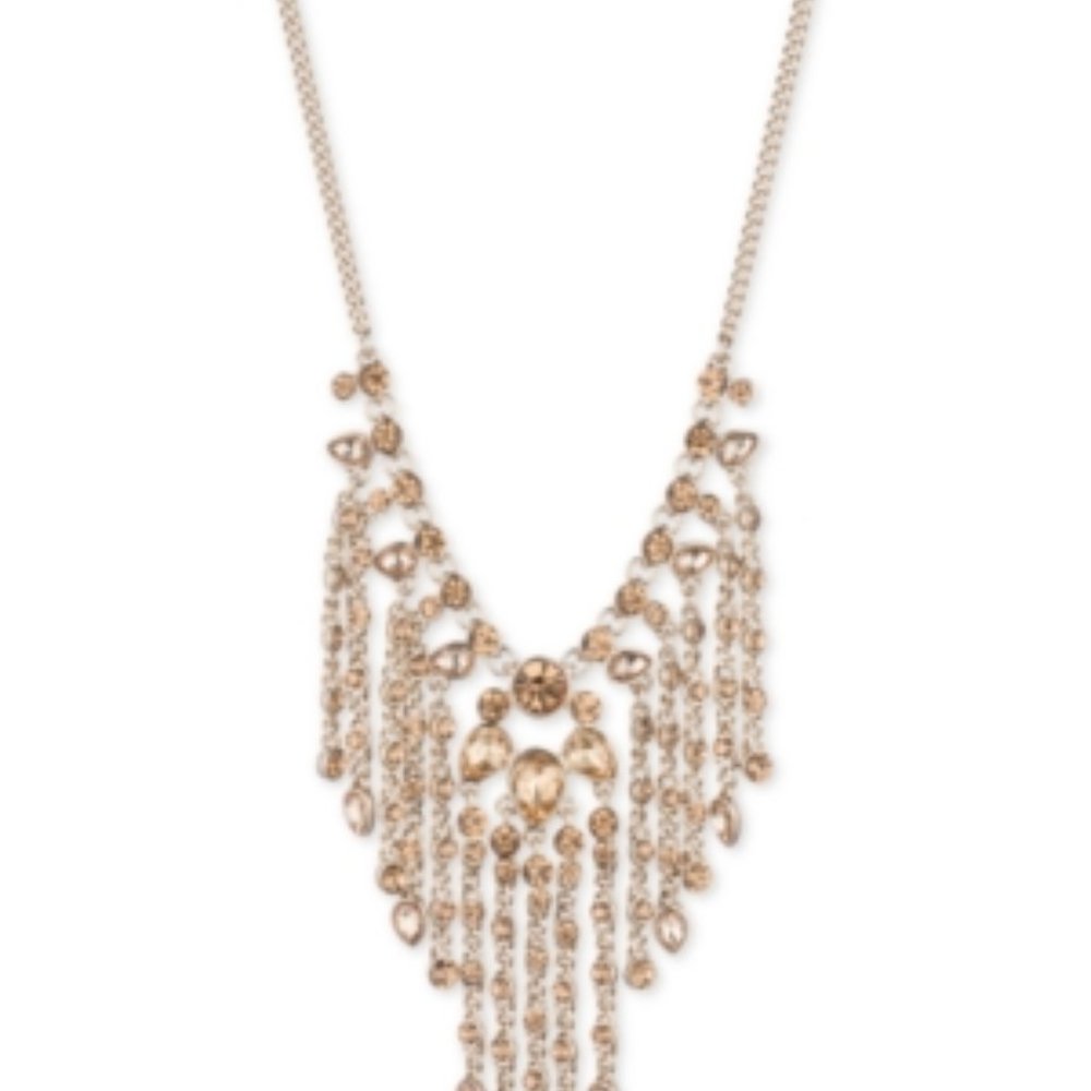 Givenchy Gold-Tone Stone Fringe 22"  Necklace